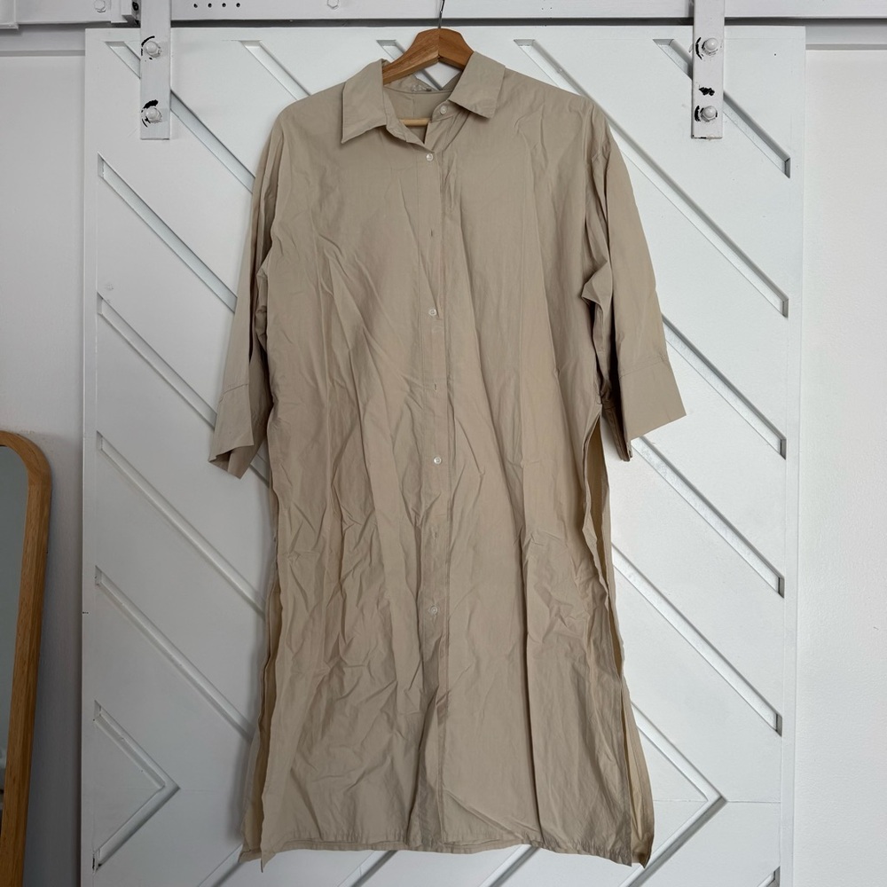 OAK + FORT Light Tan Collared Shirt
